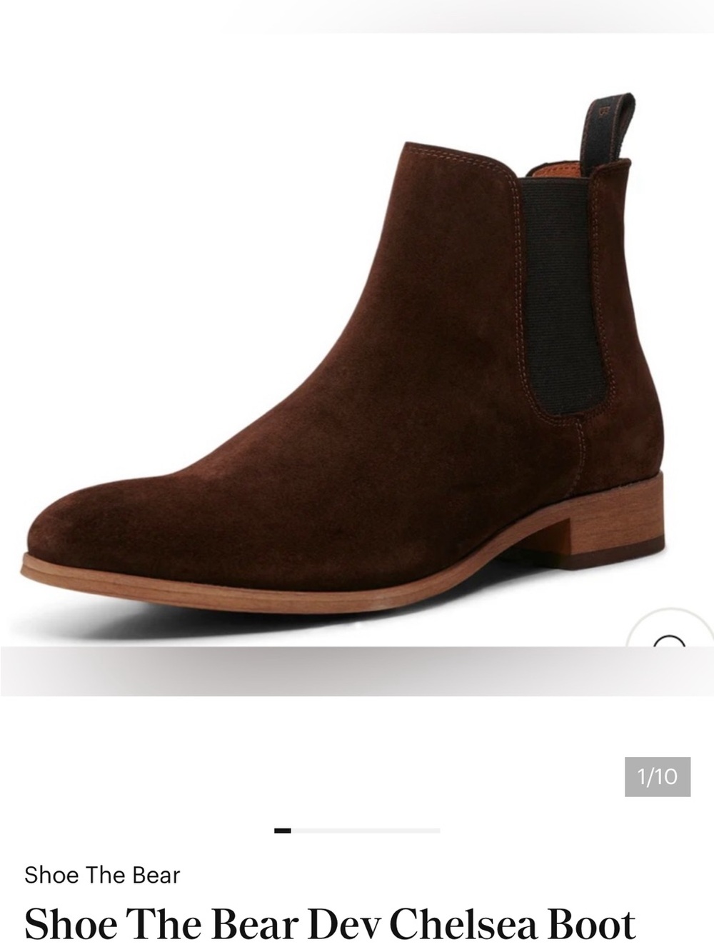 Shoe The Bear Dev Chelsea Boot - Dark Brown Suede